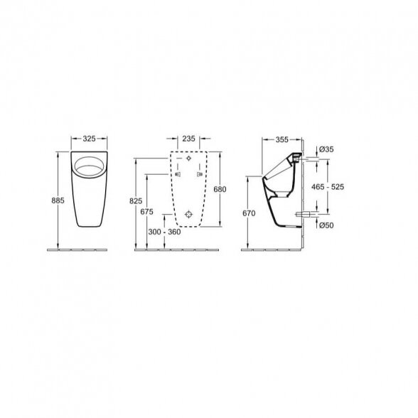 Villeroy & Boch Architectura pakabinamas pisuaras 1