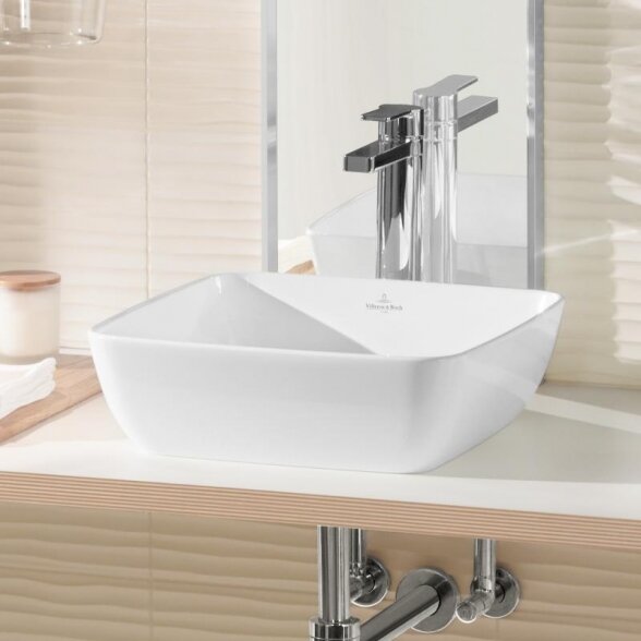 Villeroy & Boch Artis pastatomas ant stalviršio praustuvas 410x410 su Ceramic Plus danga 2