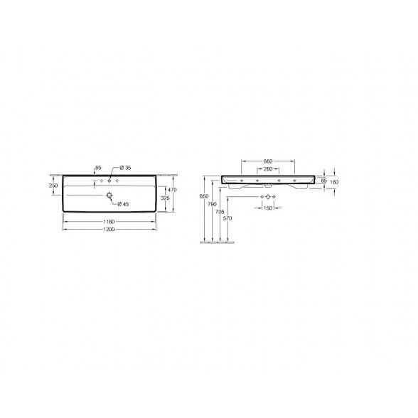 Villeroy & Boch Collaro 120x47 baldinis praustuvas 1