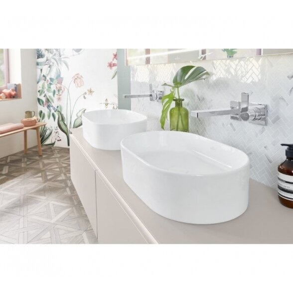 Villeroy & Boch Collaro 56x36 pastatomas ant stalviršio praustuvas, ovalus 4