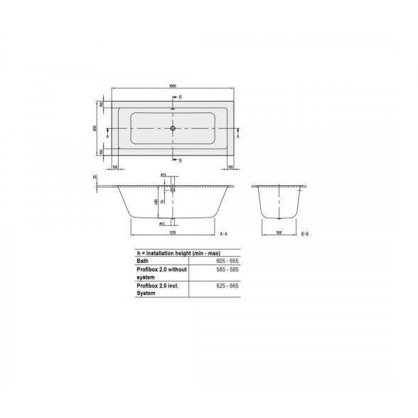 Villeroy & Boch Legato Duo akrilinė vonia 180x80 cm 2