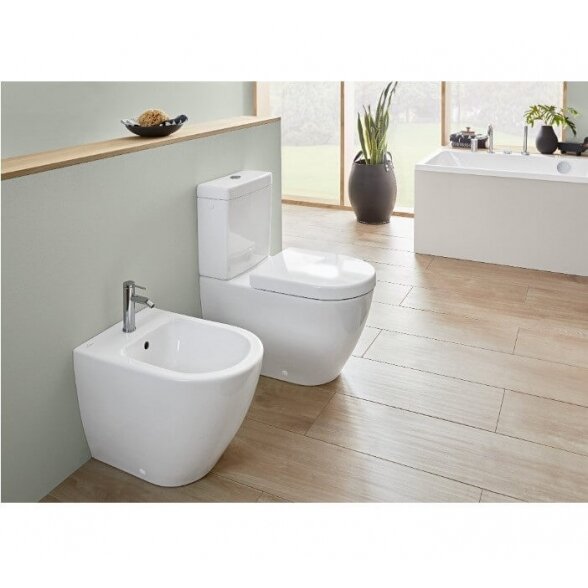 Villeroy & Boch Subway 2.0 56x37 pastatoma bidė su Ceramic Plus danga 2