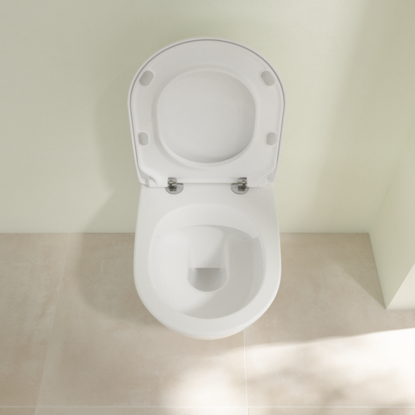 Villeroy & Boch Subway 2.0 pakabinamas Direct Flush WC su SlimSeat dangčiu 6