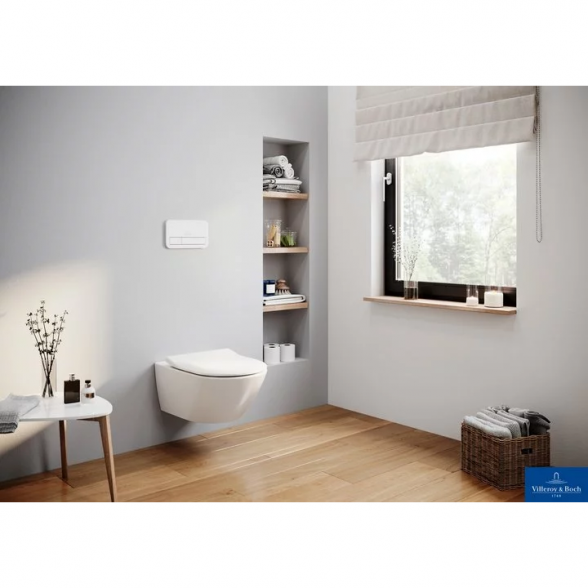 Villeroy & Boch Subway 2.0 pakabinamas Direct Flush WC su SlimSeat dangčiu 9