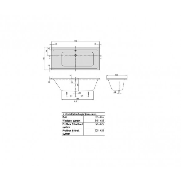 Villeroy & Boch Subway akrilinė vonia 4