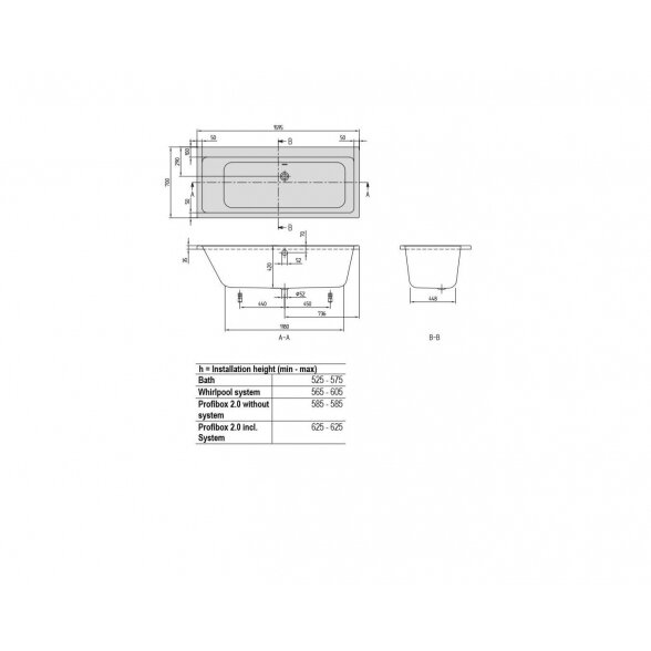 Villeroy & Boch Subway akrilinė vonia 1