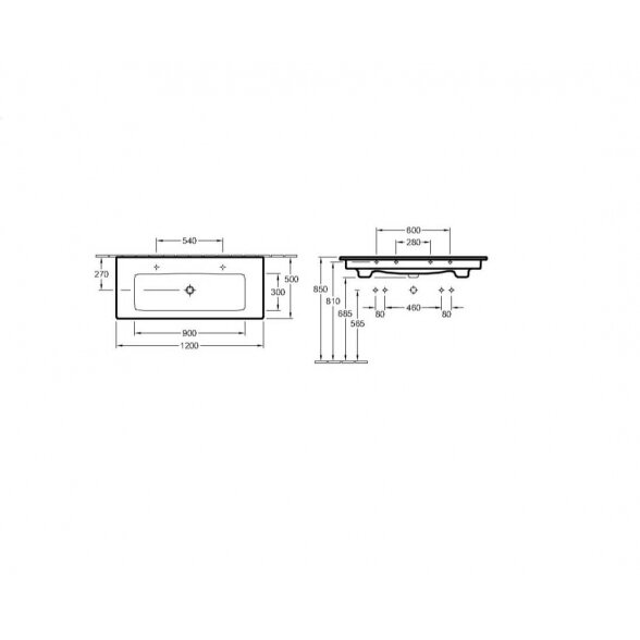 Villeroy & Boch Venticello 1200x500 baldinis/pakabinamas praustuvas 6