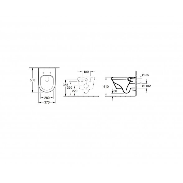 Villeroy & Boch Viconnect rėmas su pakabinamu klozetu Omnia Architechtura DirectFlush ir lėtaeigiu dangčiu 5