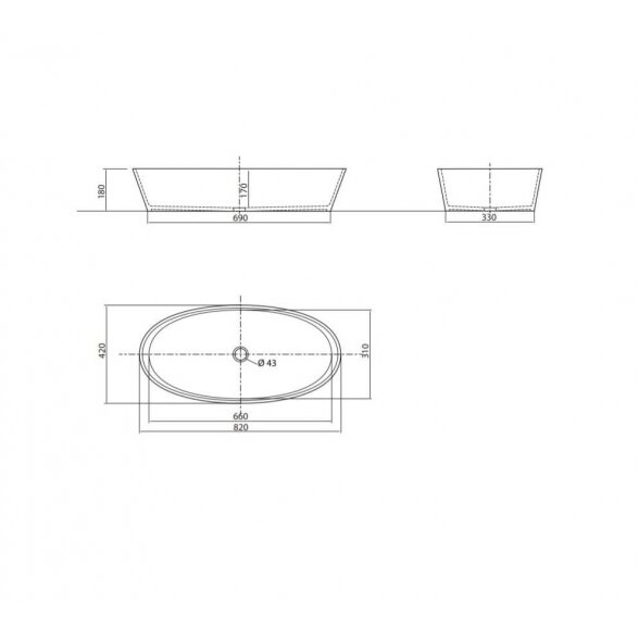 Vispool Aura Beira 1 820x420 pastatomas ant stalviršio praustuvas 3